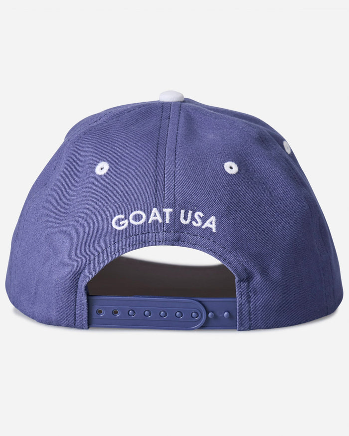 Back of navy snapback