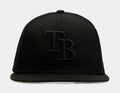 Tampa Bay Rays Blackout 9Fifty Trucker Mens Hat (Black)