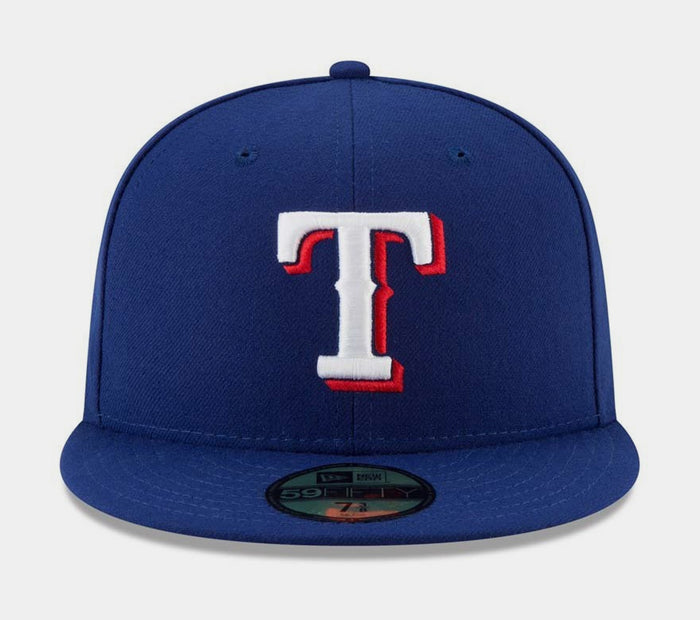 Texas Rangers Authentic Collection 59FIFTY Fitted Mens Hat (Blue)