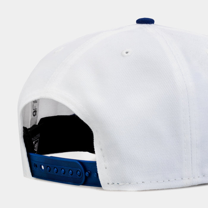 Texas Rangers Crest 9FIFTY Mens Snapback Hat (White/Blue)