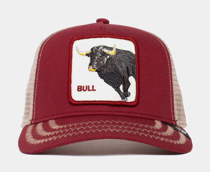 The Bull Trucker Mens Hat (Red)