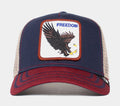 The Freedom Eagle Trucker Mens Hat (Blue/Red)