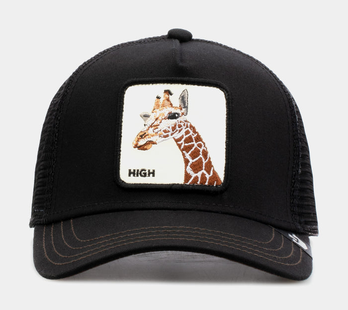 The Giraffe Mens Trucker Hat (Black)