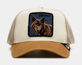 The Lone Wolf Premium Trucker Mens Hat (Brown)
