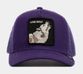 The Lone Wolf Trucker Mens Hat (Purple)