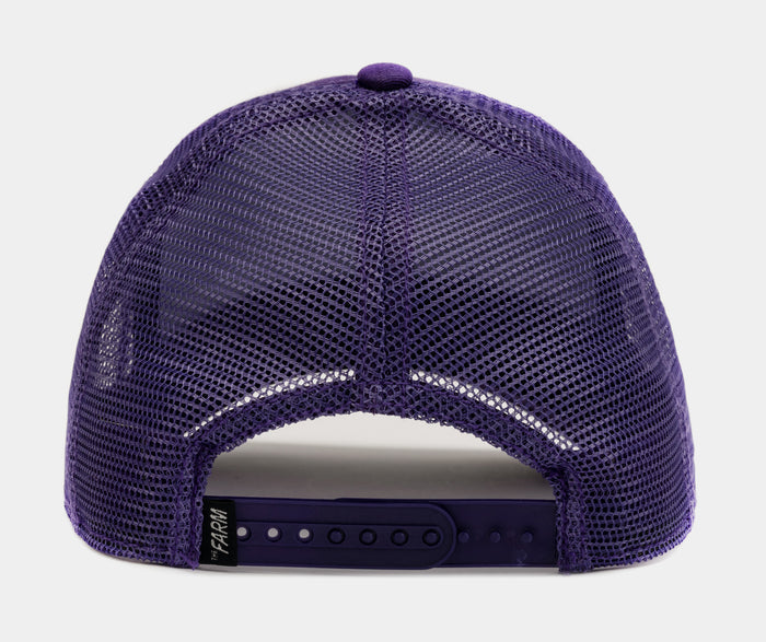 The Lone Wolf Trucker Mens Hat (Purple)