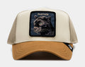 The Panther Premium Trucker Mens Hat (Beige)