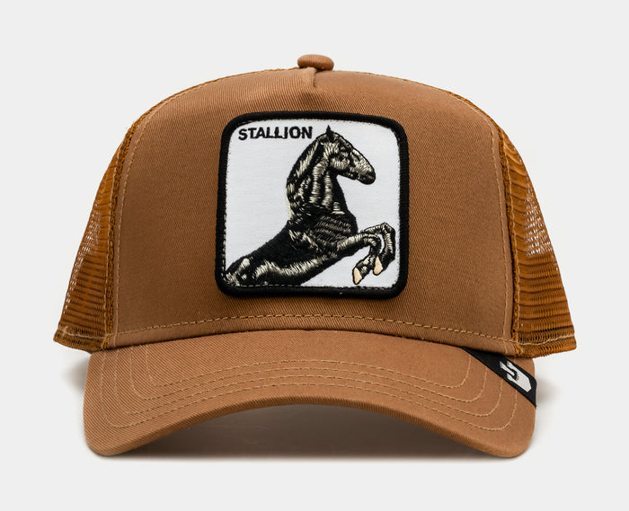The Stallion 14x14 Trucker Mens Hat (Brown)