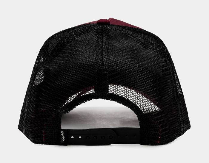 The Stallion 14x14 Trucker Mens Hat (Maroon/Black)