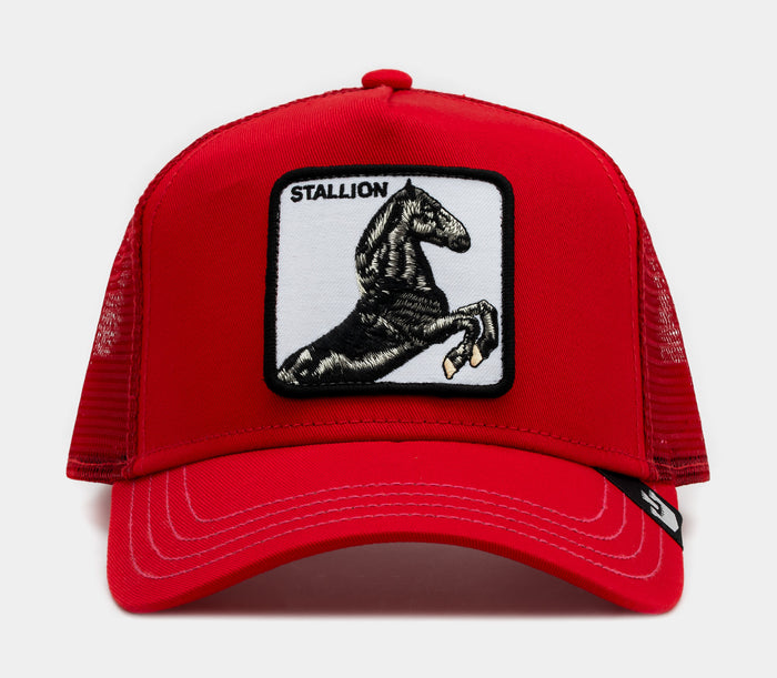 The Stallion 14x14 Trucker Mens Hat (Red/Black)