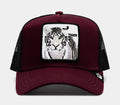 The White Tiger 14x14 Trucker Mens Hat (Maroon/Black)