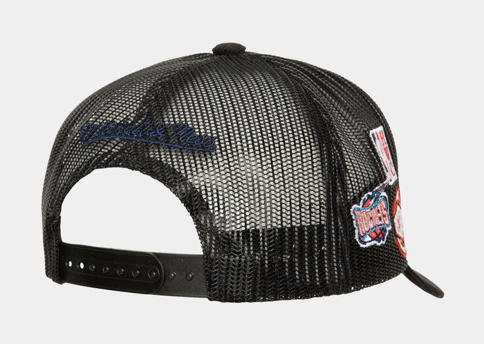 Times Up Houston Rockets Trucker Mens Hat (Black/Red)
