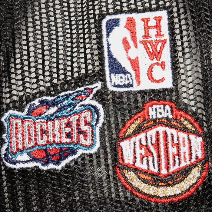 Times Up Houston Rockets Trucker Mens Hat (Black/Red)