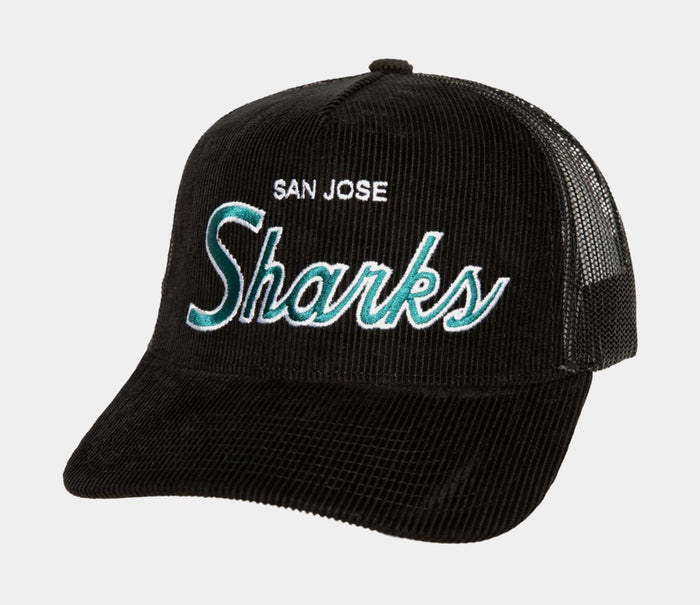 Times Up San Jose Sharks Trucker Mens Hat (Black/Blue)
