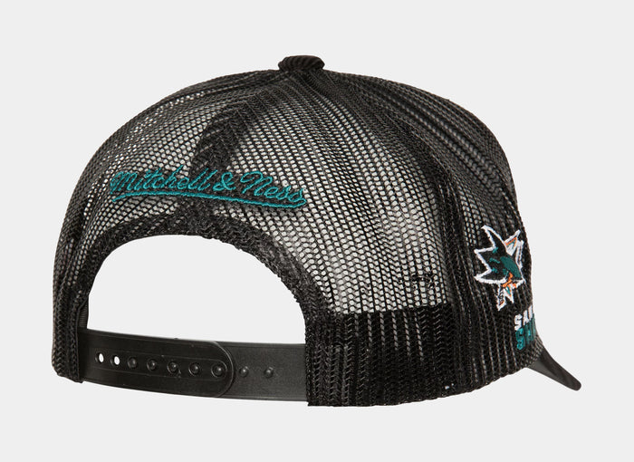 Times Up San Jose Sharks Trucker Mens Hat (Black/Blue)