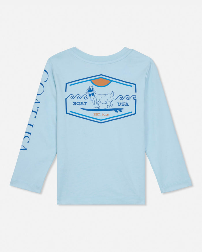 Light blue long-sleeve shirt with a graphic design on the back against a white background#color_delicate-blue