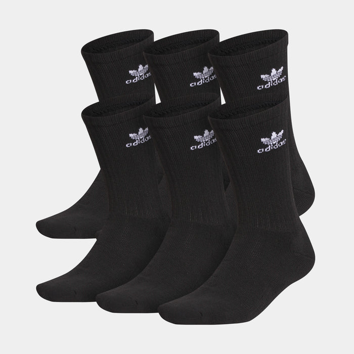 Trefoil 6 pack Crew Mens Socks (Black)