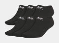 Trefoil 6 Pack No Show Mens Socks (Black)