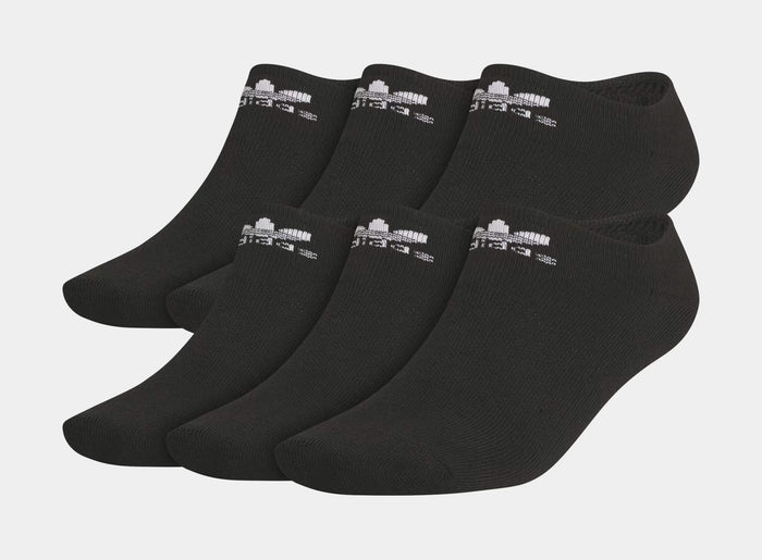 Trefoil 6 Pack No Show Mens Socks (Black)