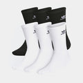 Trefoil Crew 6 Pack Mens Socks (Black/White)