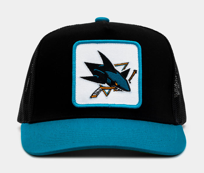 Truck It San Jose Sharks Trucker Mens Hat (Black/Teal)