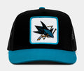 Truck It San Jose Sharks Trucker Mens Hat (Black/Teal)