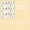 UV DTF SHEET Flower Pots