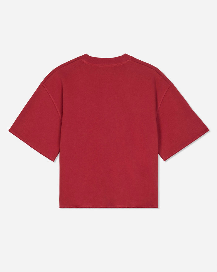 Back of french terry tee#color_tomato