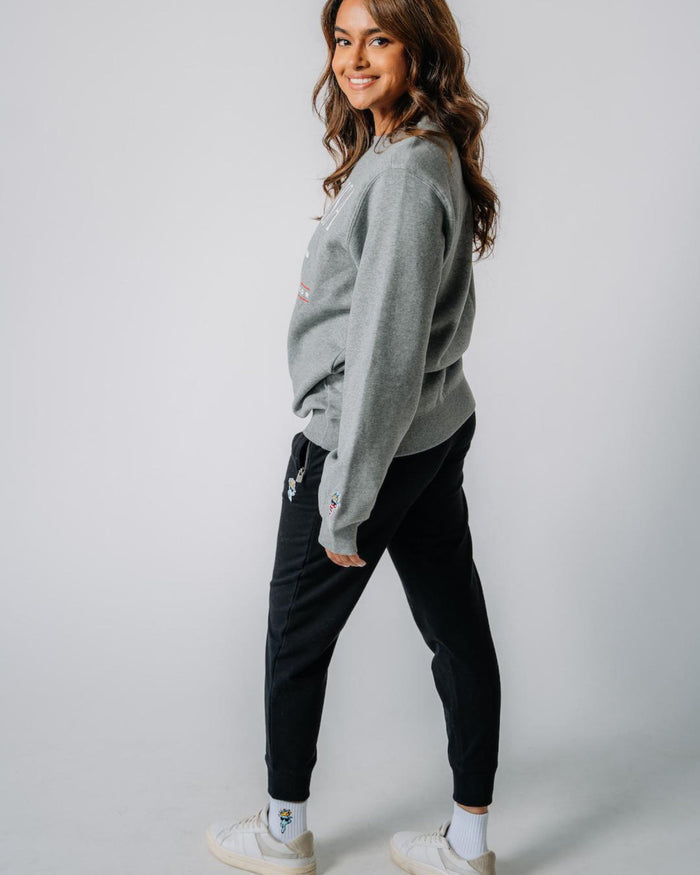 Model wearing black Women's Athletic Joggers#color_black