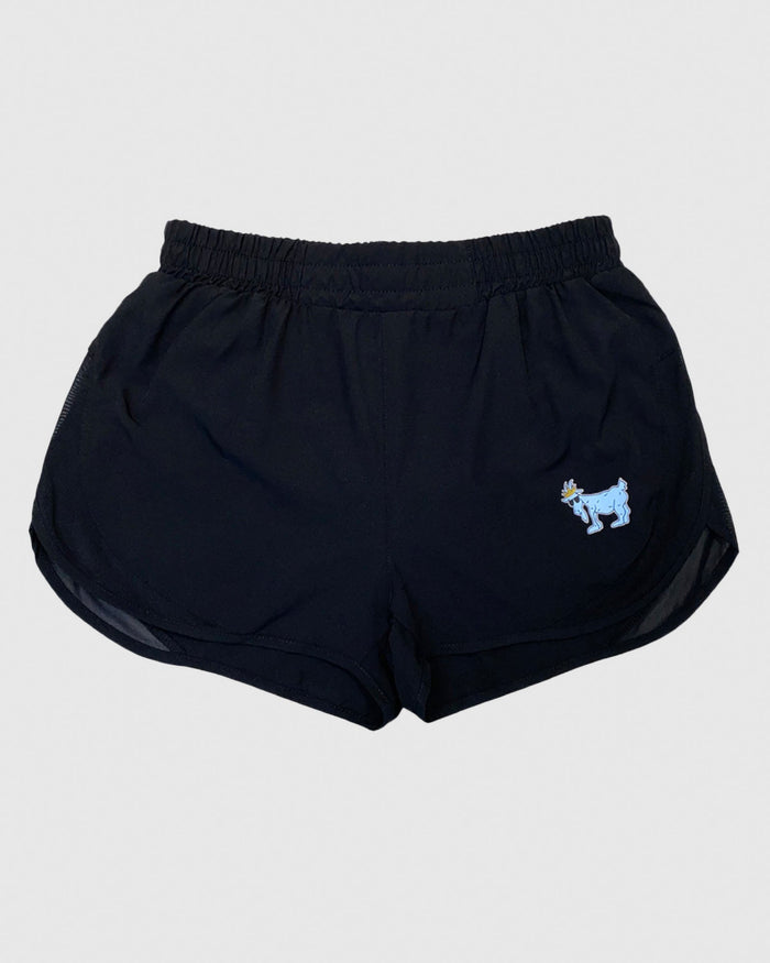 Front of black Women's Athletic Shorts#color_black