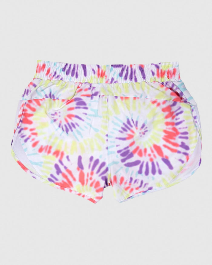 Back of tie-dye Women's Athletic Shorts#color_tie-dye