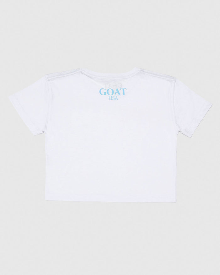 Back of white OG Women's Crop Top#color_white