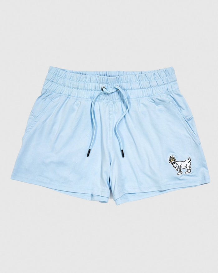 Front of carolina blue Women's Relaxed Shorts#color_carolina-blue