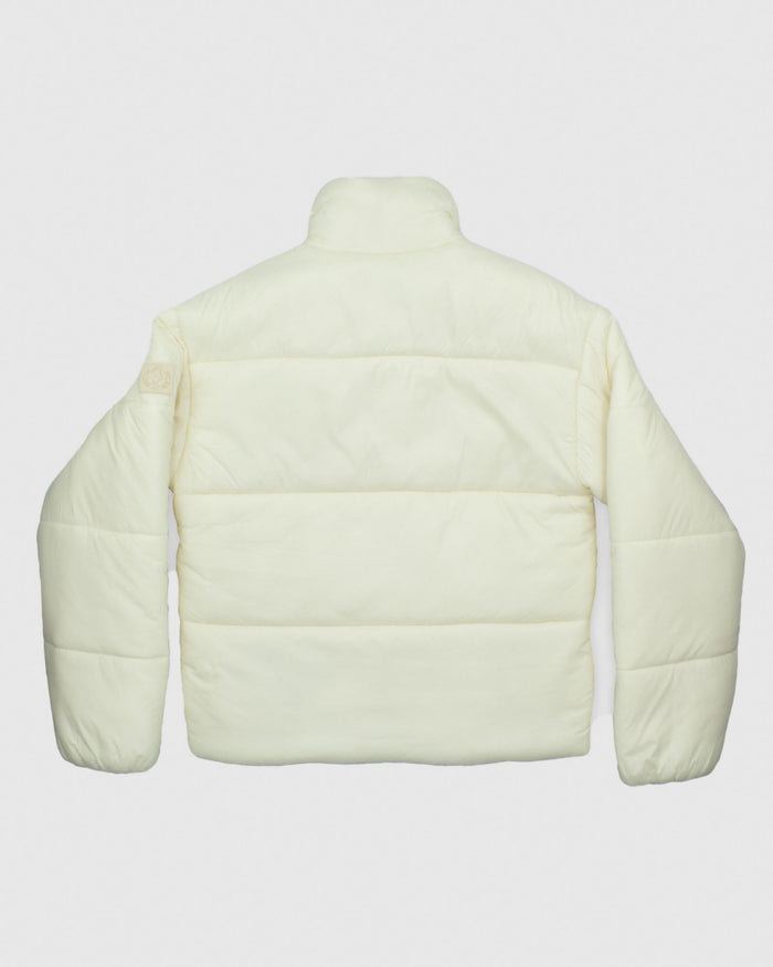 Back of ivory Women's Puffer Jacket#color_ivory